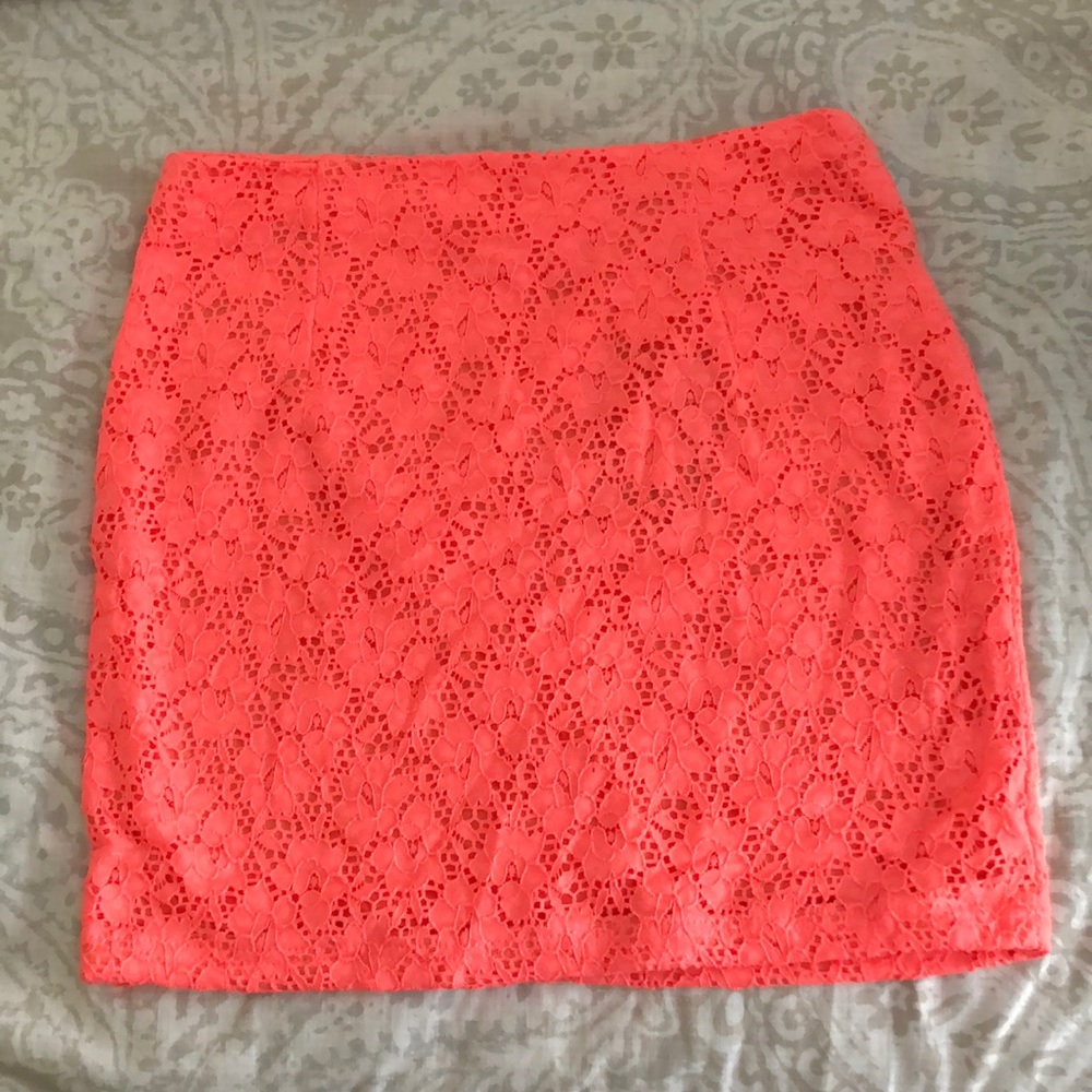 Brand new bright coral mini skirt size medium